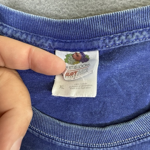 America United Freedom Y2K Graphic T -shirt XL Fruit Of The Loom Blue Eagle - Picture 5 of 7